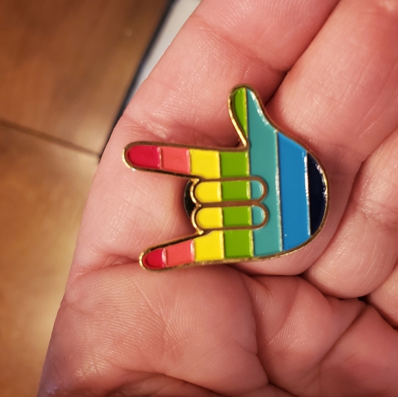 4 Gold Tone Enamel LGBT, K,Bye, Vibes and Cactus Pins - Picture 7 of 8